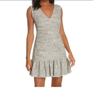 𝅺Rebecca Taylor Tweed V-Neck Dress NWT